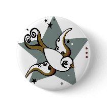 Tattoo Urban Swallow Bird Design buttons