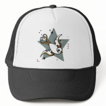 Tattoo Urban Swallow Bird Design hats