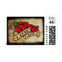 Tattoo Valentine's Day Love Rose Stamps