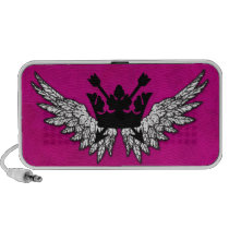 Tattoo Winged Crown on Pink speakers