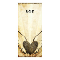 Tattoo Winged Heart  Wedding Reception Menus Invitations