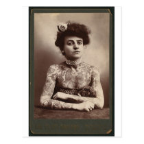 Tattooed American Woman postcards