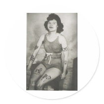Tattooed Bathing Beauty Sticker