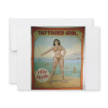 Tattooed Girl Custom Invite