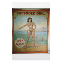 Tattooed Girl Customized Stationery