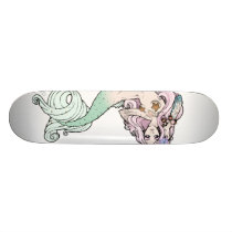 Tattooed Mermaid - skate deck skateboards