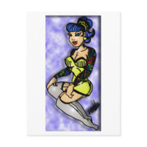 tattooed pin up postcards by Chocolate_honeybee tattooed pin up postcards