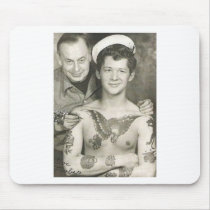 Tattooed Sailor Boy Mousepads