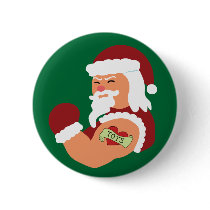 Tattooed Santa buttons