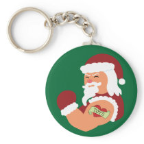 Tattooed Santa Key Chain