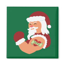Tattooed Santa magnets