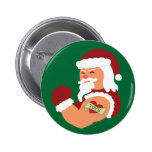 Tattooed Santa Pinback Button