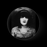 Tattooed Vintage Goth Girl Pinback Buttons