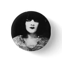 Tattooed Vintage Goth Girl Pin