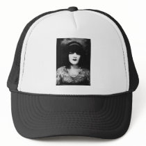 Tattooed Vintage Goth Girl Mesh Hats