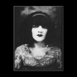 Tattooed Vintage Goth Girl Postcards