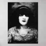 Tattooed Vintage Goth Girl Print