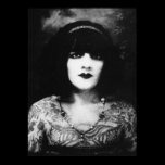 Tattooed Vintage Goth Girl Print