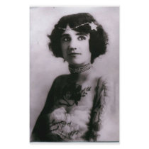 Tattooed woman - 1912 stationery