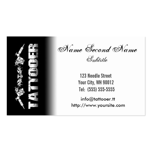 Tattooer Tribe 1 Business Cards (back side)