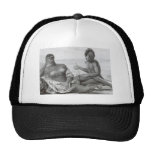 Tattooing, Sandwich Islands. Hawaii. c. 1800's Mesh Hats