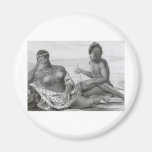 Tattooing, Sandwich Islands. Hawaii. c. 1800's Magnet
