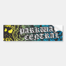 TATUAJE DE LA CENTRAL DE LA RUTA VERDE PEGATINA DE PARACHOQUE