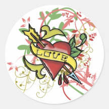 Tatuaje fresco del amor pegatina