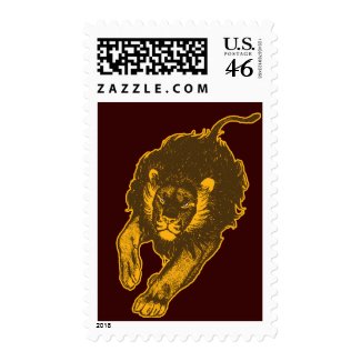 Tau Of The Lions Postage Stamp (gold) stamp