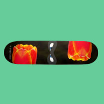 Taucoo mask cartoon logo & red tulip skateboard skateboards