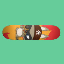 Taucoo on fire cartoon character skateboard skateboards