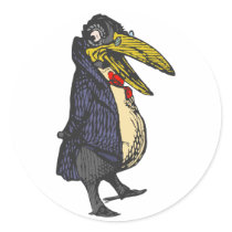 taught rabe academic to raven round sticker