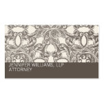 Taupe Damask Attorney Lawyer Business Card
