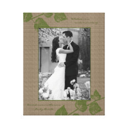 Vintage Wedding Photo Template Canvas Picture