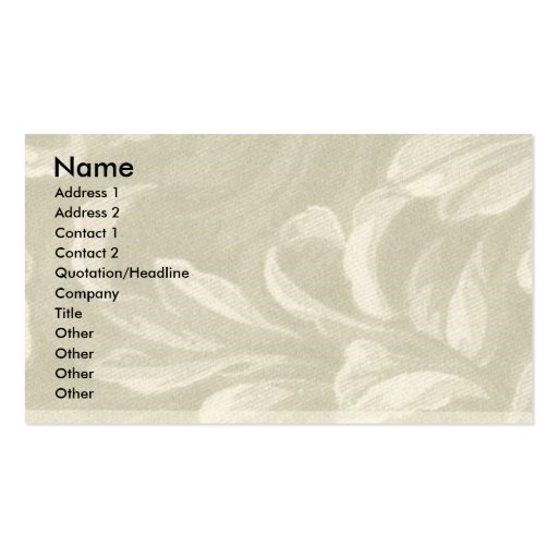 Taupe Nature Business Cards (front side)