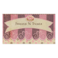 Taupe Pink Bakery Business Cards