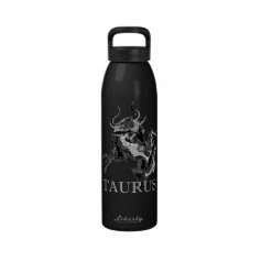 Taurus Bull Black Liberty Water Bottle