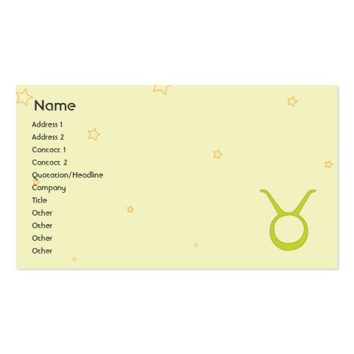 Taurus - Business Business Cards