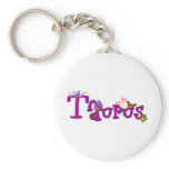 Taurus Flowers Key Chain
