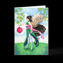 Taurus Greeting Card, Zodiac Geisha