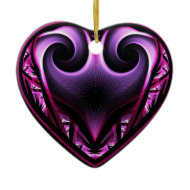 Taurus Heart Fractal Christmas Tree Ornament ornament
