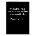 Taurus Incompatibility cards