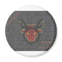 Taurus jigsaw magnets by pollop Taurus jigsaw magnets