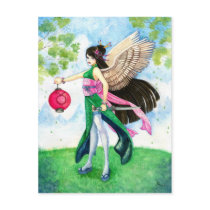 Taurus Postcard, Geisha Zodiac Fine Art Print by artbyamandarobbins Taurus Postcard, Geisha Zodiac Fine Art Print