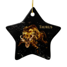 Taurus the Bull Astrology sign Ornaments