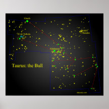 Taurus the Bull constellation Posters