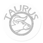 Taurus the Bull Round Sticker