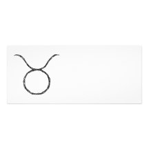 Taurus. Zodiac Astrology Sign. Black. Invitations