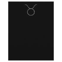Taurus. Zodiac Astrology Sign. Black. Customized Letterhead