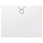 Taurus. Zodiac Astrology Sign. Black. Letterhead Design